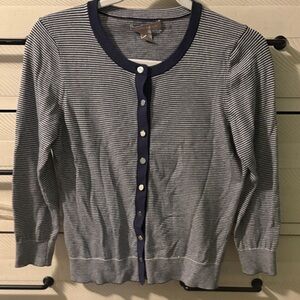 Banana Republic navy and white striped sweater